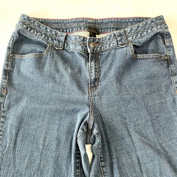 LANE BRYANT High Rise Boot Cut Blue Jeans Size 20 Average - Picture 2 of 9